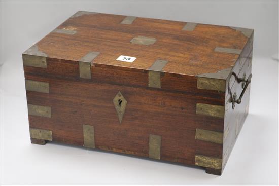 A 19th century mahogany brass bound box